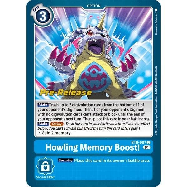 Image for Howling Memory Boost! (BT6-097 U) (BT06_PR) - Digimon Card Game