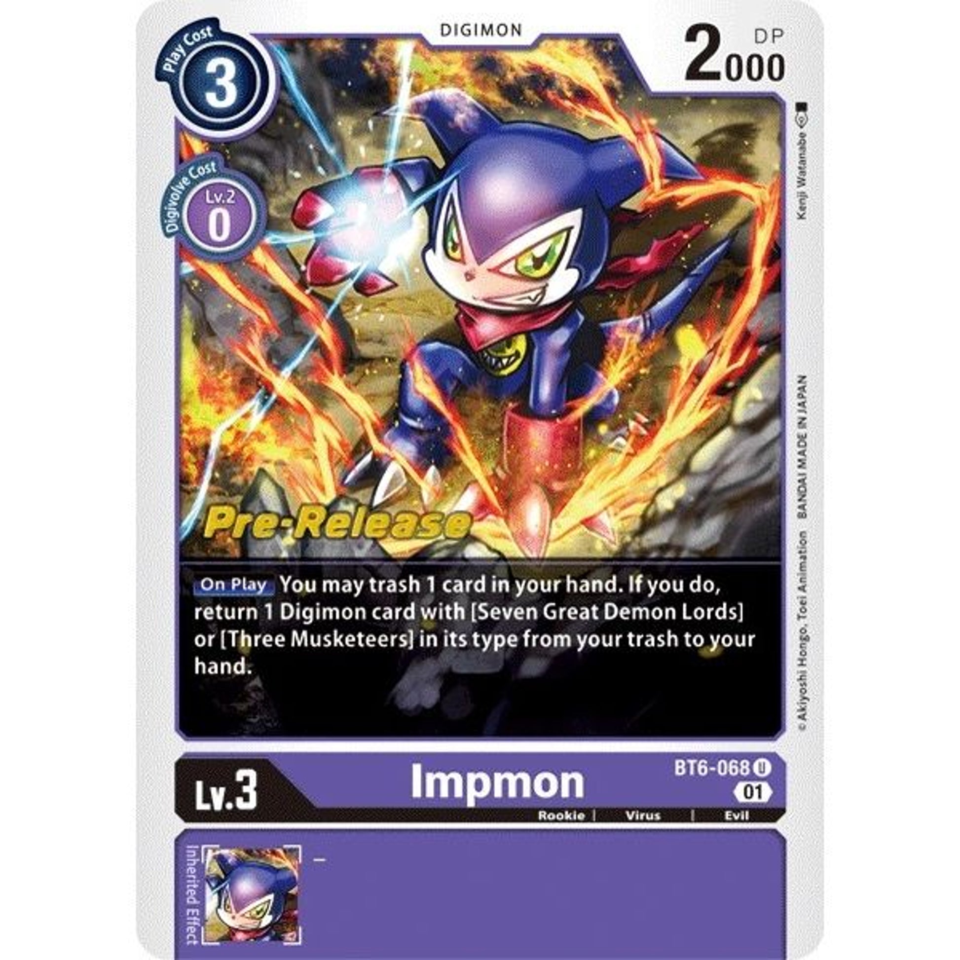 Image for Impmon (BT6-068 U) (BT06_PR) - Digimon Card Game