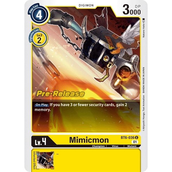 Image for Mimicmon (BT6-036 U) (BT06_PR) - Digimon Card Game