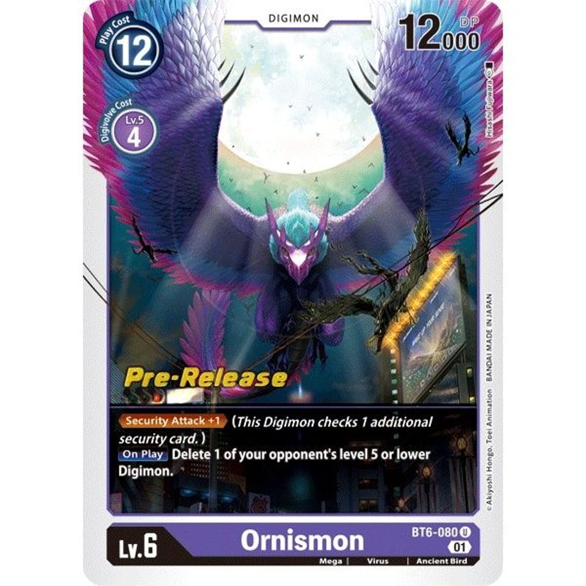 Image for Ornismon (BT6-080 U) (BT06_PR) - Digimon Card Game