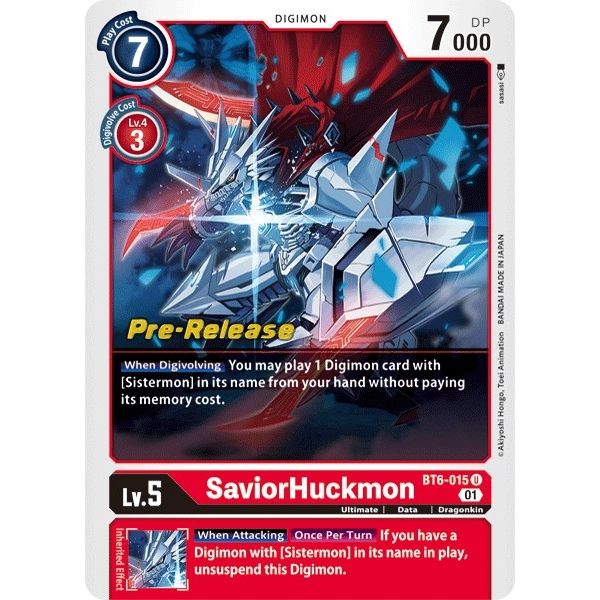 Image for SaviorHuckmon (BT6-015 U) (BT06_PR) - Digimon Card Game