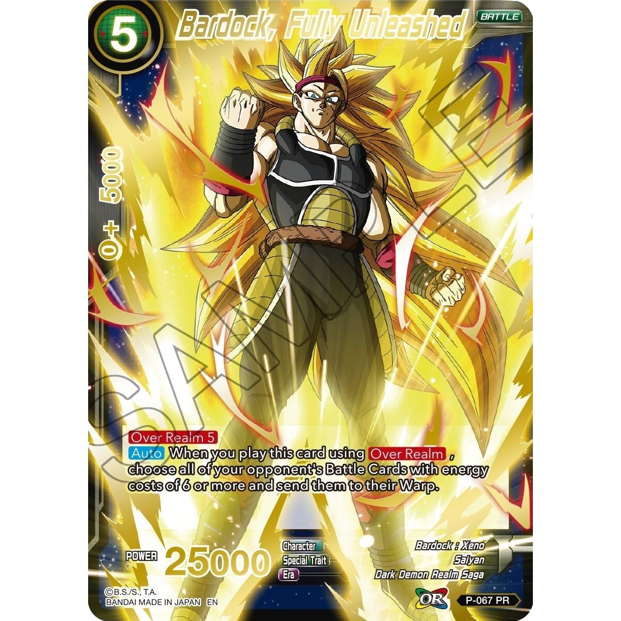 Image for Bardock, Fully Unleashed (Gold Stamped) (P-067) (MB-01) - Dragon Ball Super: Masters
