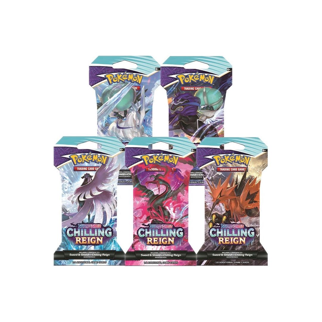 Image for Chilling Reign Sleeved Booster Pack Art Bundle [Set of 5] - Pokemon
