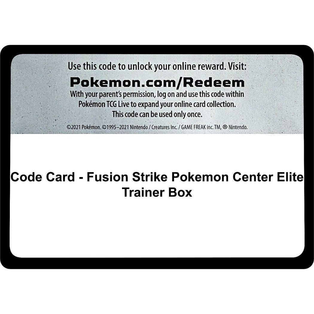 Image for Code Card - Fusion Strike Pokemon Center Elite Trainer Box (SWSH08) - Pokemon