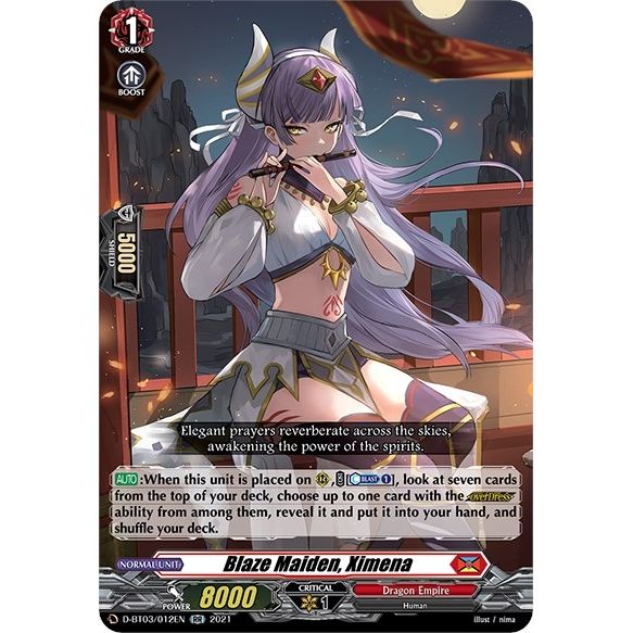 Image for Blaze Maiden, Ximena (D-BT03/012EN) (D-BT03) - Cardfight Vanguard