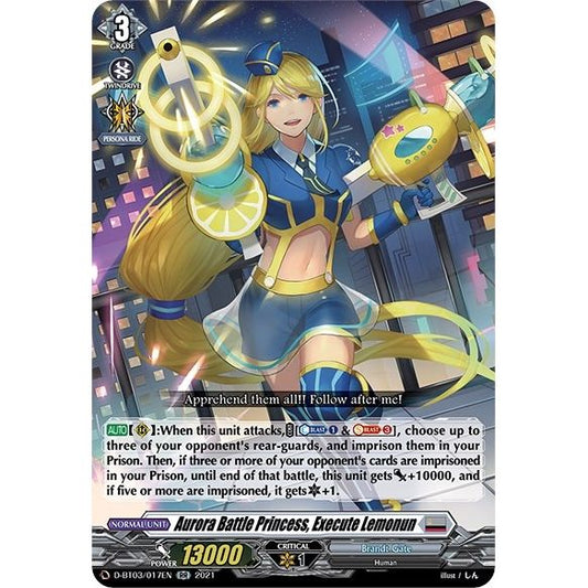 Image for Aurora Battle Princess, Execute Lemonun (D-BT03/017EN) (D-BT03) - Cardfight Vanguard