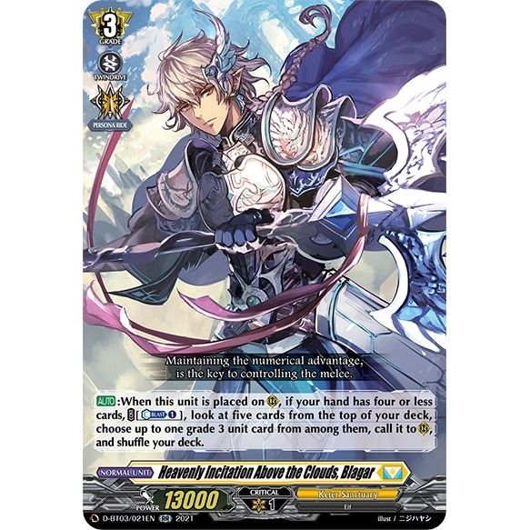 Image for Heavenly Incitation Above the Clouds, Blagar (D-BT03/021EN) (D-BT03) - Cardfight Vanguard