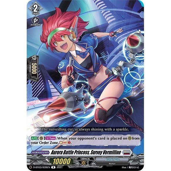 Image for Aurora Battle Princess, Survey Vermillion (D-BT03/039EN) (D-BT03) - Cardfight Vanguard