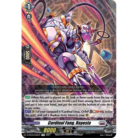Image for Cardinal Fang, Rayosia (D-BT03/040EN) (D-BT03) - Cardfight Vanguard