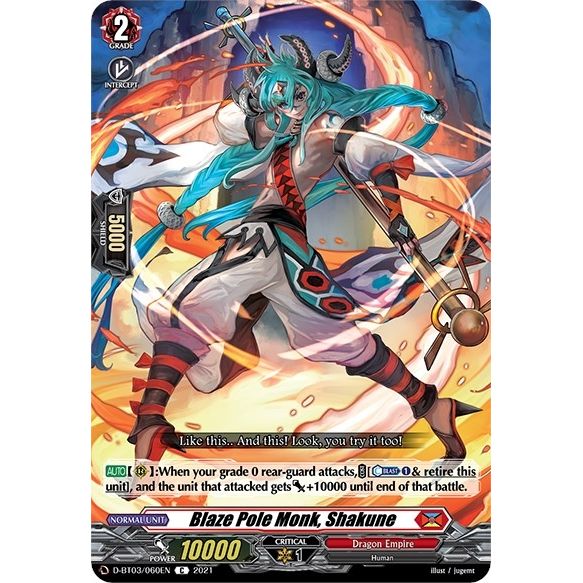 Image for Blaze Pole Monk, Shakune (D-BT03/060EN) (D-BT03) - Cardfight Vanguard