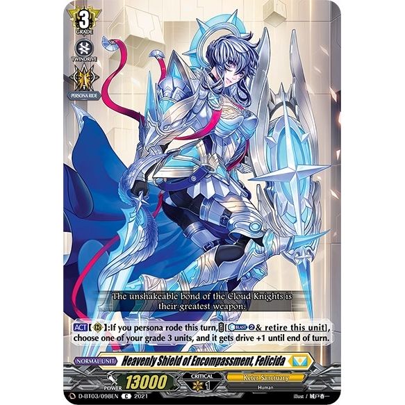 Image for Heavenly Shield of Encompassment, Felicida (D-BT03/098EN) (D-BT03) - Cardfight Vanguard