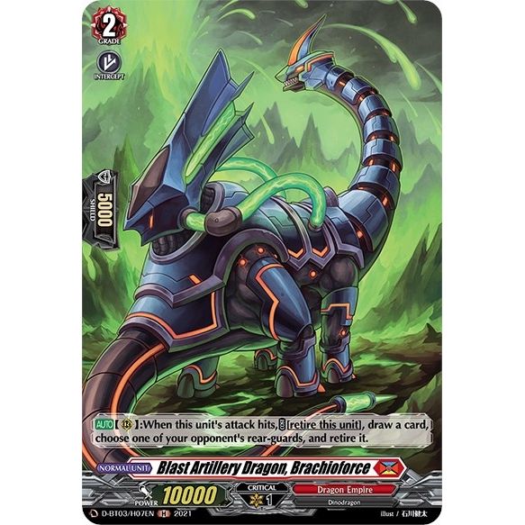 Image for Blast Artillery Dragon, Brachioforce (Holo) (D-BT03/H07EN) (D-BT03) - Cardfight Vanguard