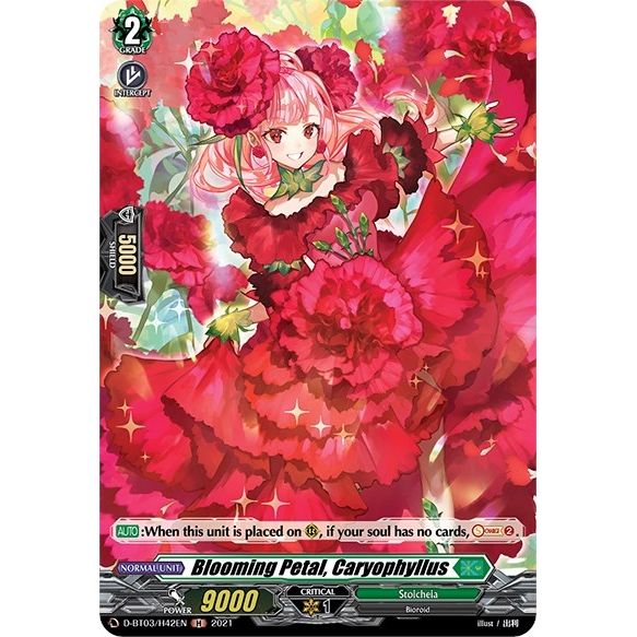 Image for Blooming Petal, Caryophyllus (Holo) (D-BT03/H42EN) (D-BT03) - Cardfight Vanguard