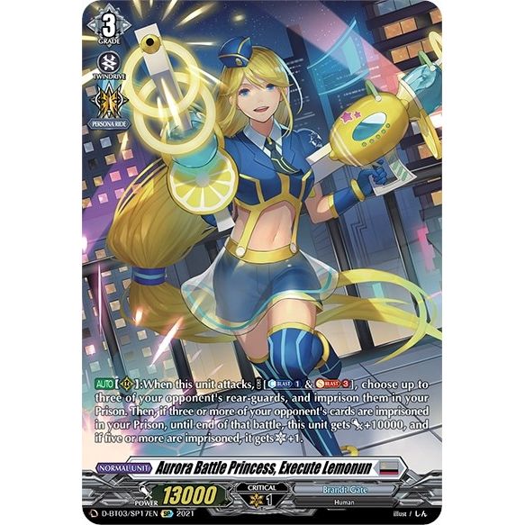 Image for Aurora Battle Princess, Execute Lemonun (SP) (D-BT03/SP17EN) (D-BT03) - Cardfight Vanguard