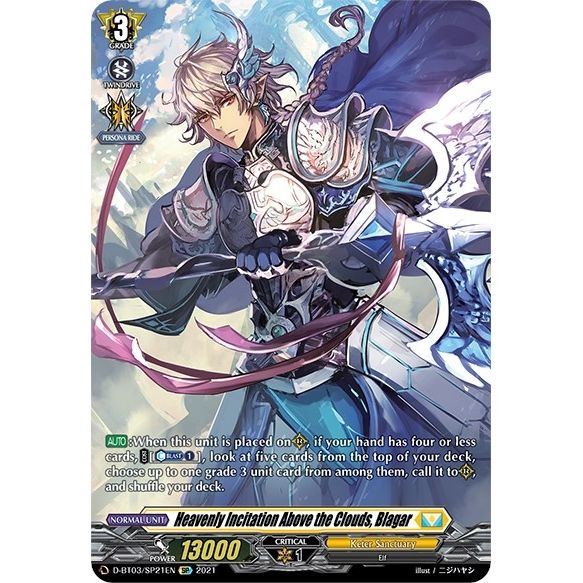 Image for Heavenly Incitation Above the Clouds, Blagar (SP) (D-BT03/SP21EN) (D-BT03) - Cardfight Vanguard