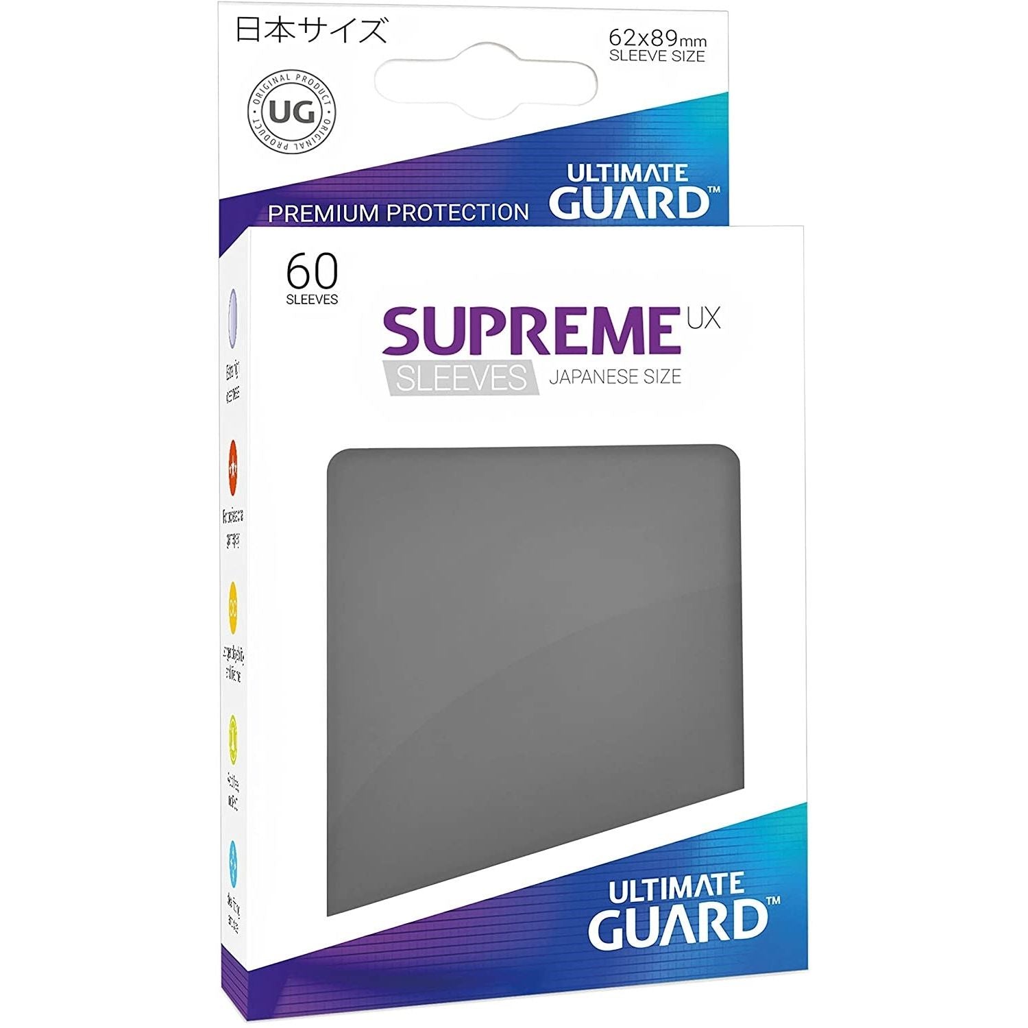 Image for Gloss Sleeve - Supreme UX Sleeves Japanese Dark Grey (60-Pack) - Card Sleeves