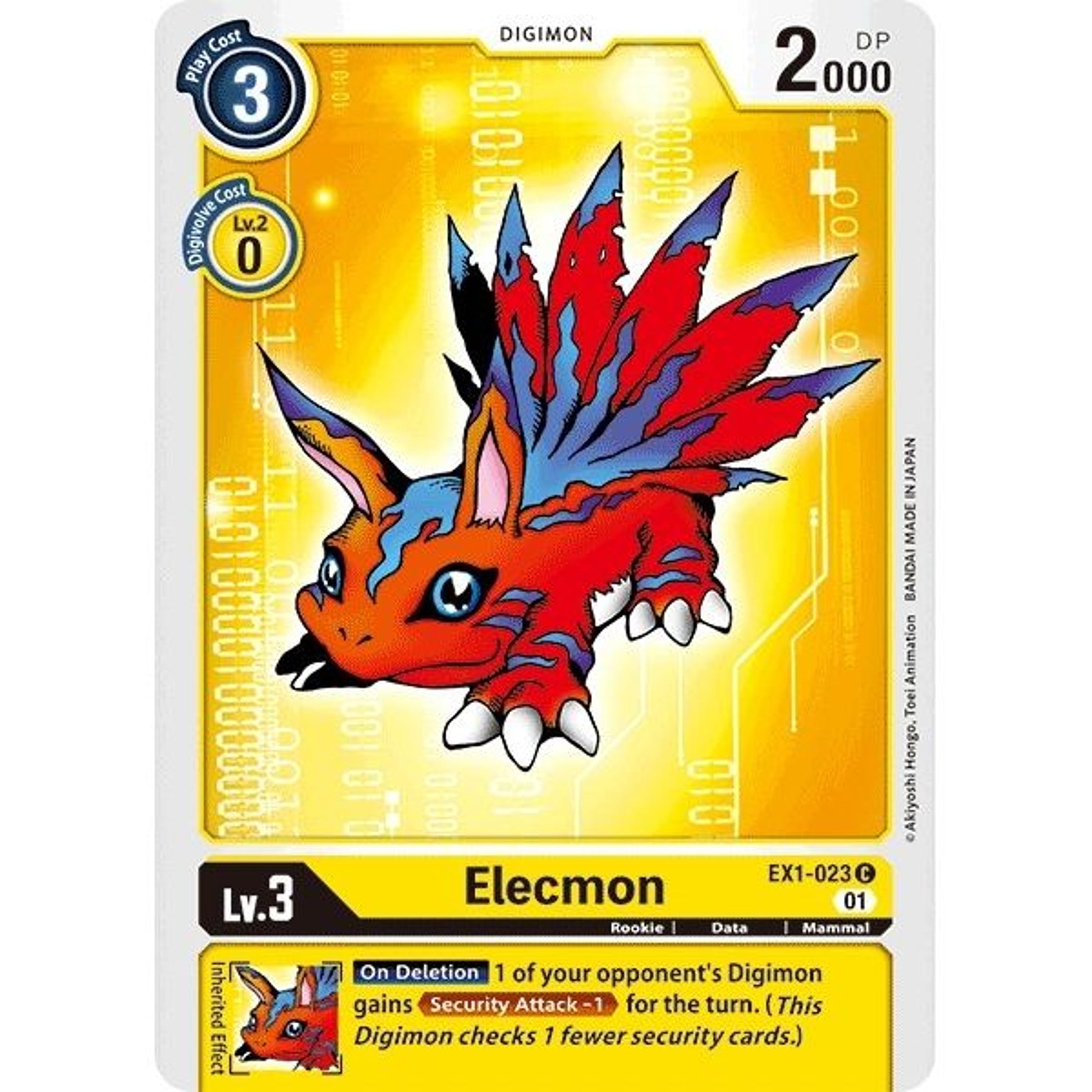 Image for Elecmon (EX1-023 C) (EX01) - Digimon Card Game