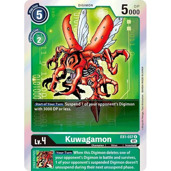 Image for Kuwagamon (EX1-037 R) (EX01) - Digimon Card Game