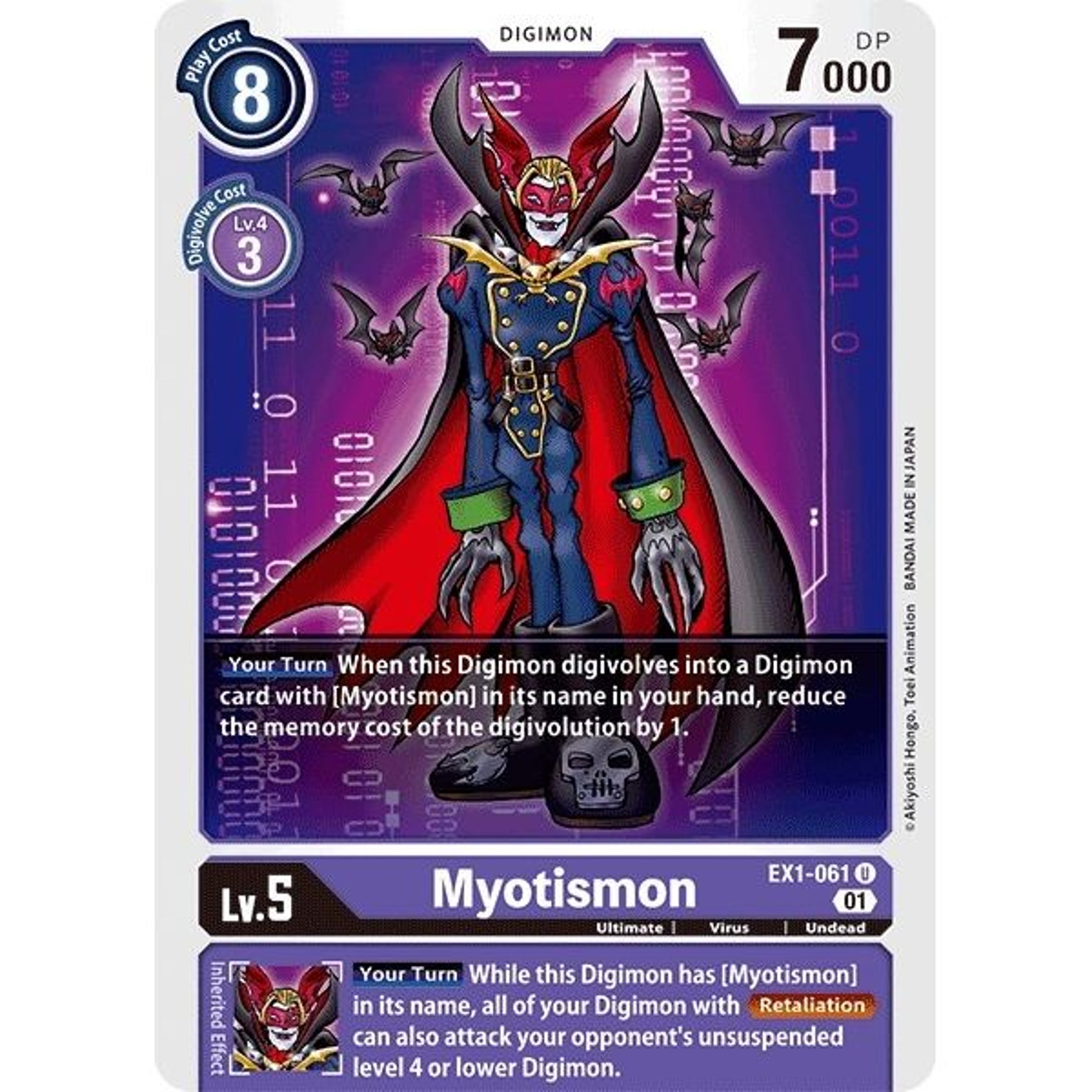 Image for Myotismon (EX1-061 U) (EX01) - Digimon Card Game