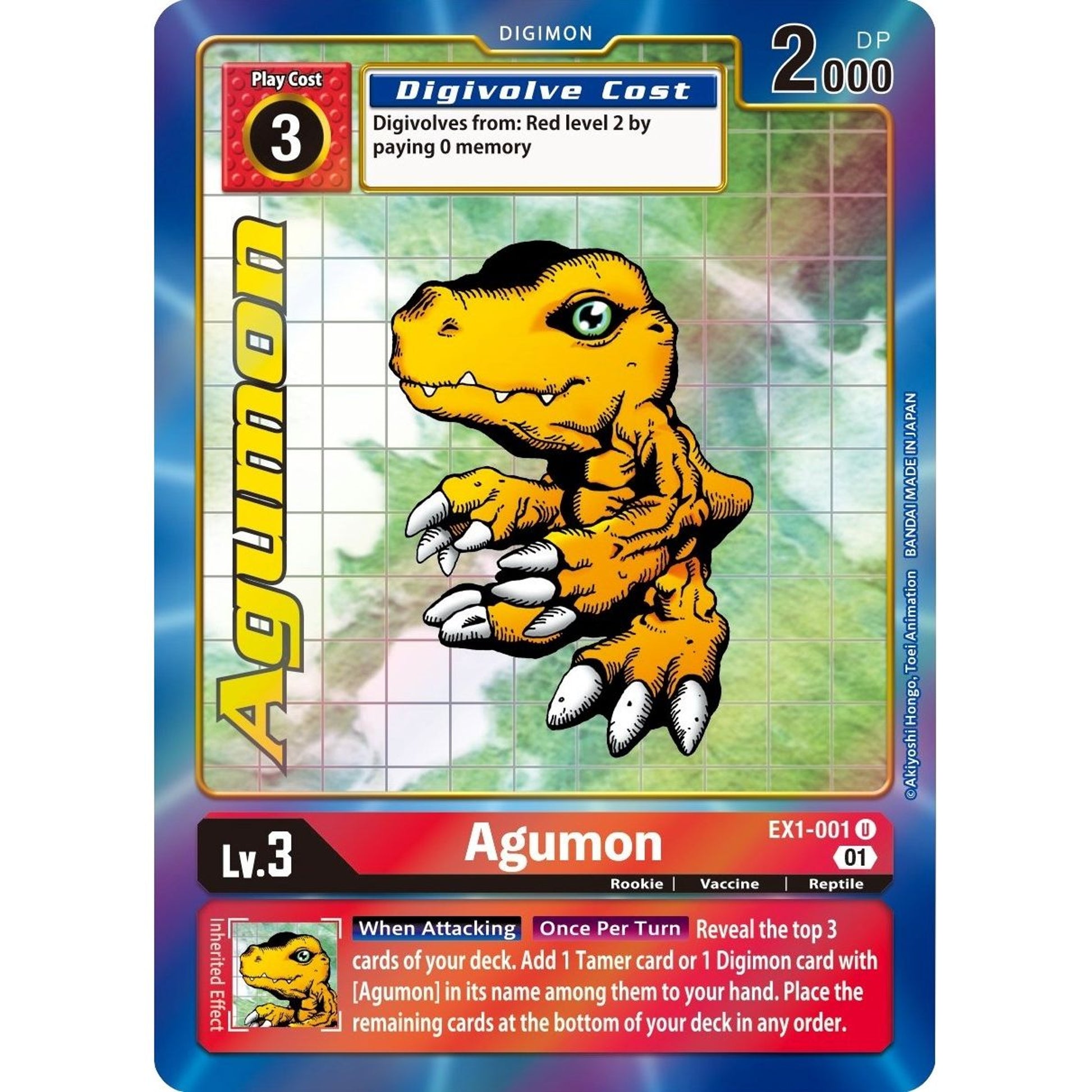 Image for Agumon (Alternate Art) (EX1-001 U) (EX01) - Digimon Card Game