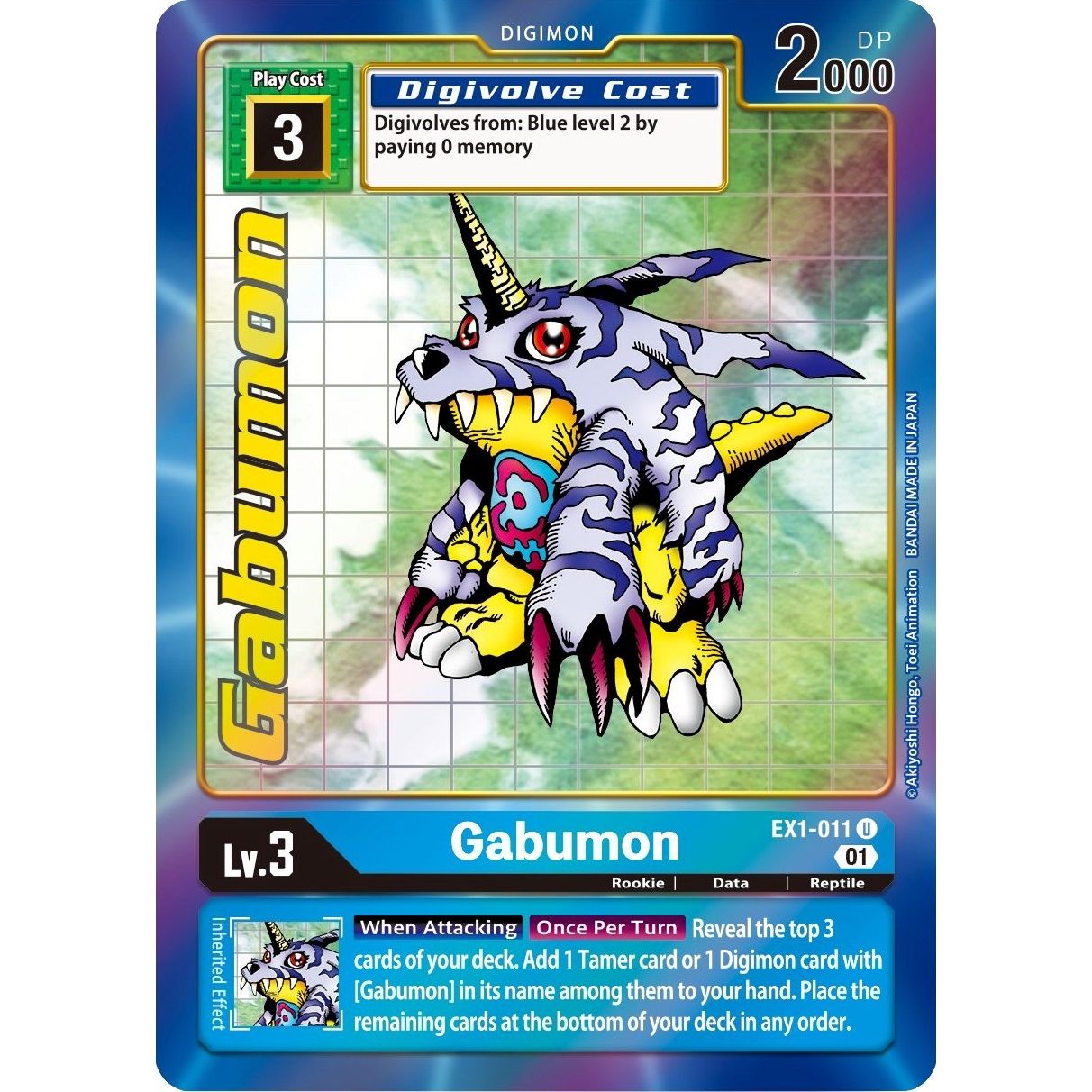 Image for Gabumon (Alternate Art) (EX1-011 U) (EX01) - Digimon Card Game