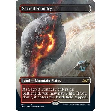 Image for Sacred Foundry (Borderless) (285) (UNF) - Magic: The Gathering