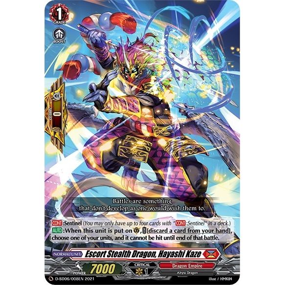 Image for Escort Stealth Dragon, Hayashi Kaze (D-SD06/008EN) (D-SD06) - Cardfight Vanguard