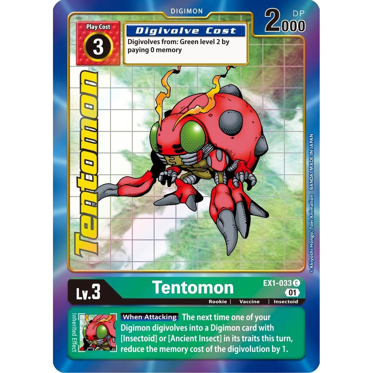 Image for Tentomon (Alternate Art) (EX1-033 C) (EX01) - Digimon Card Game