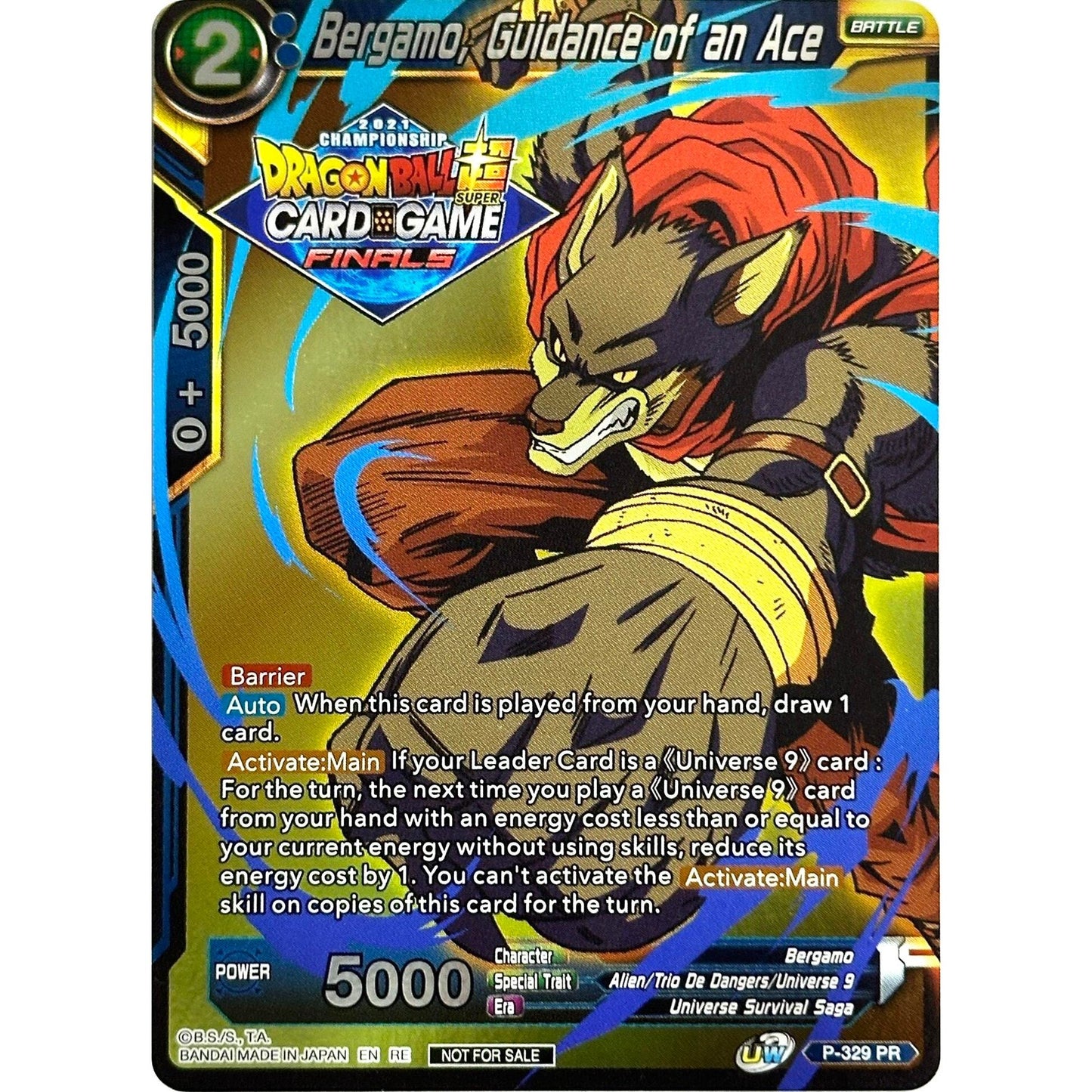 Image for Bergamo, Guidance of an Ace (Championship Pack 2021 Vault Set) (P-329) (PR) - Dragon Ball Super: Masters
