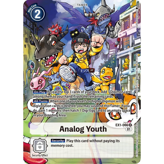 Image for Analog Youth (Alternate Art) (EX1-066 R) (EX01) - Digimon Card Game