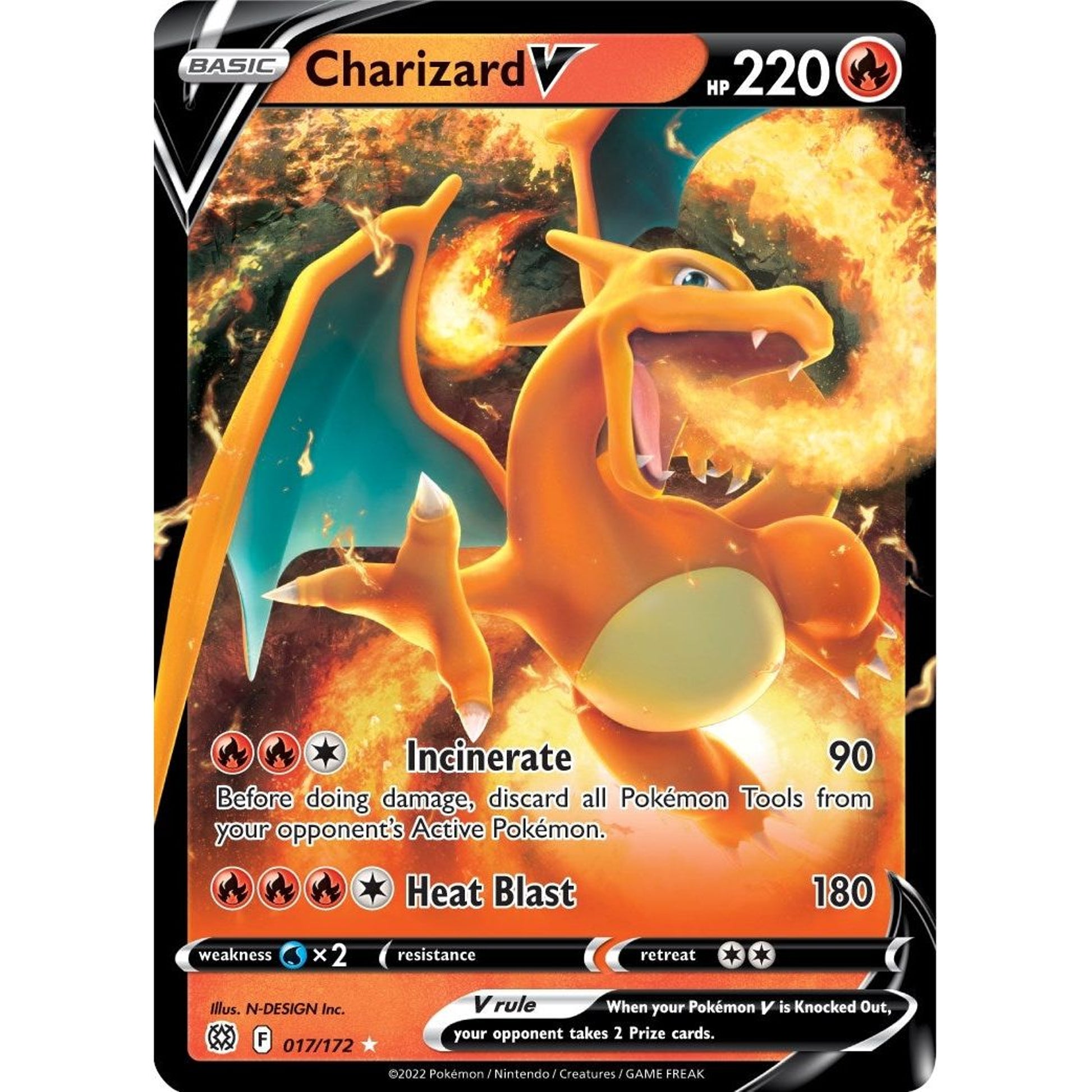 Image for Charizard V (017/172) (SWSH09) - Pokemon