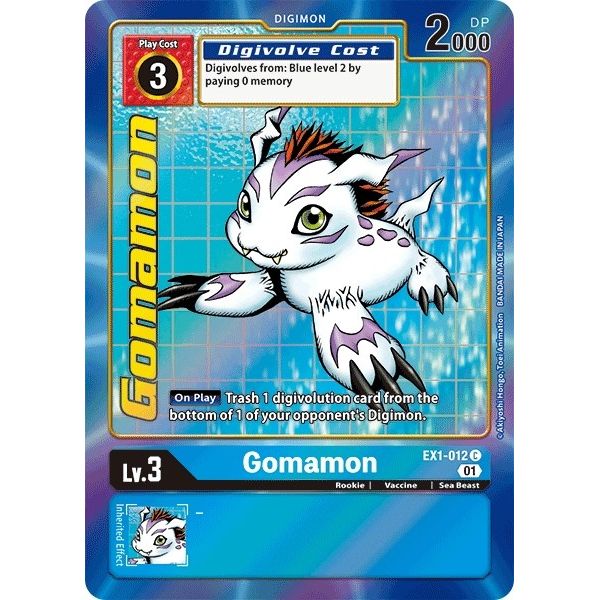 Image for Gomamon (Alternate Art) (EX1-012 C) (EX01) - Digimon Card Game