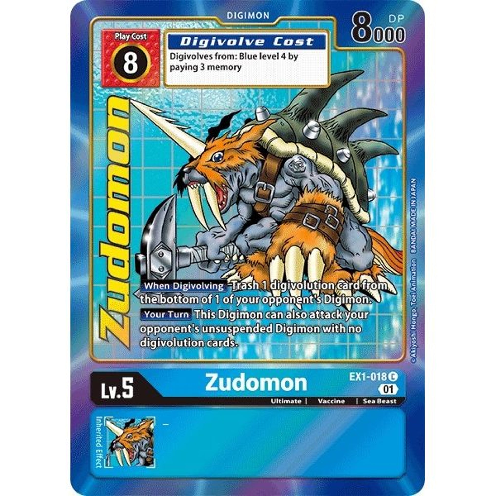 Image for Zudomon (Alternate Art) (EX1-018 C) (EX01) - Digimon Card Game