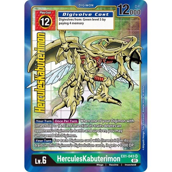 Image for HerculesKabuterimon (Alternate Art) (EX1-043 SR) (EX01) - Digimon Card Game