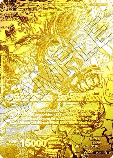 Image for Super Saiyan God Son Goku // SSGSS Son Goku, Soul Striker Reborn (2021 World Championship) (Metal Gold Foil) (P-211) (TPR) - Dragon Ball Super: Masters