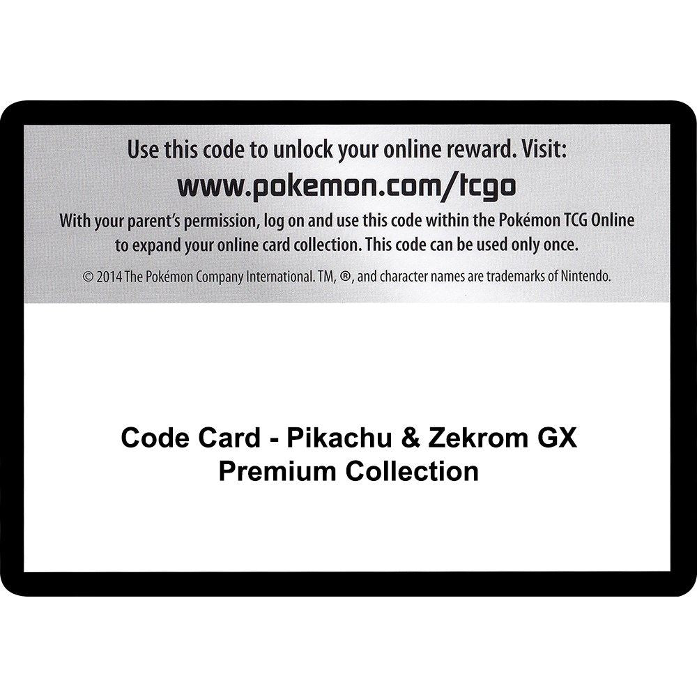 Image for Code Card - Pikachu & Zekrom GX Premium Collection (MCAP) - Pokemon