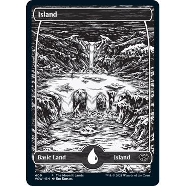 Image for Island (Moonlit Land) (Foil Etched) (409) (WPN) - Magic: The Gathering