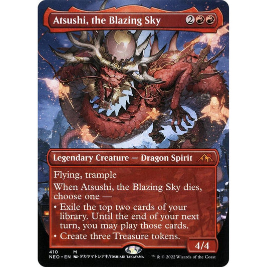 Image for Atsushi, the Blazing Sky (Borderless) (410) (NEO) - Magic: The Gathering