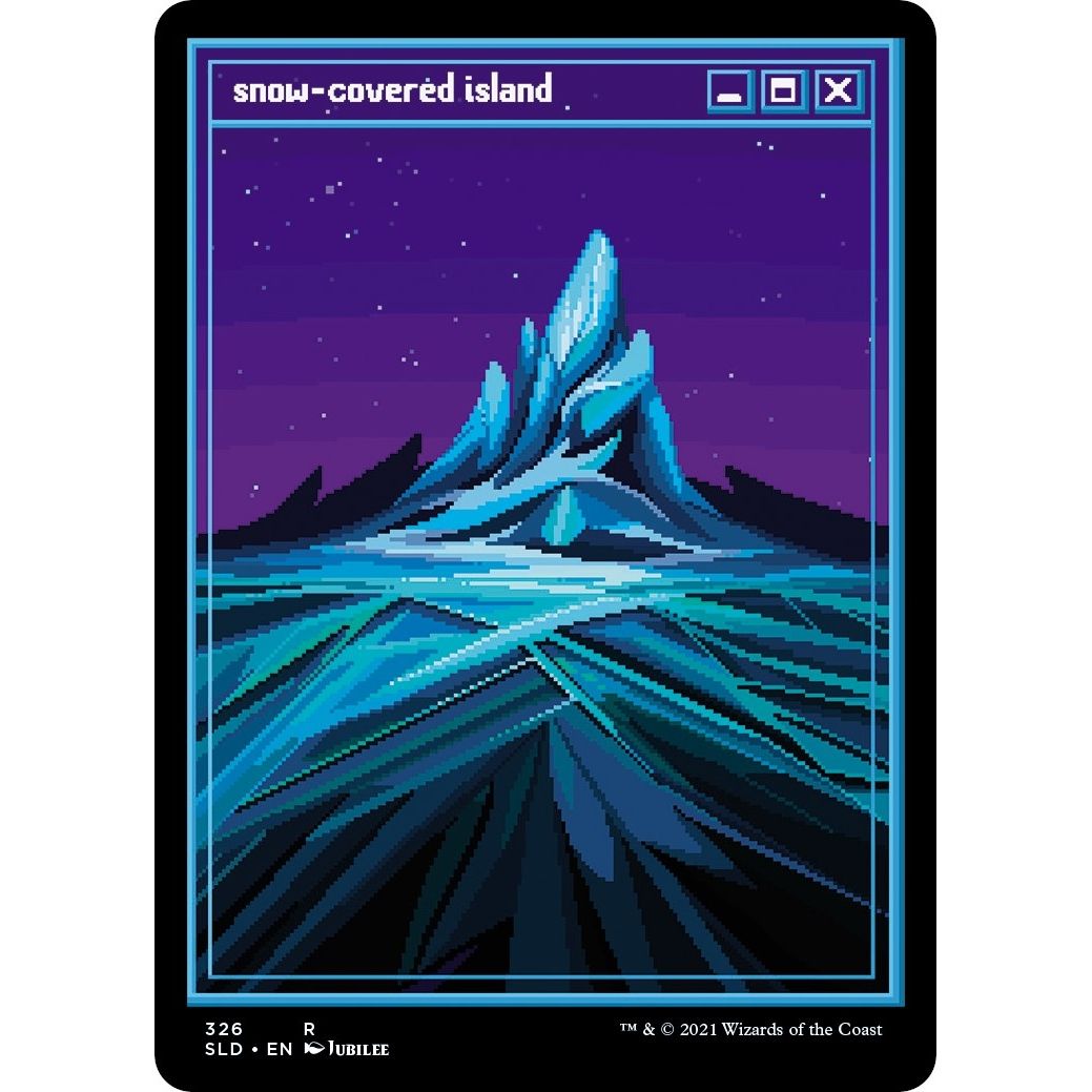 Image for Snow-Covered Island (PixelSnowLands.jpg) (326) (SLD) - Magic: The Gathering
