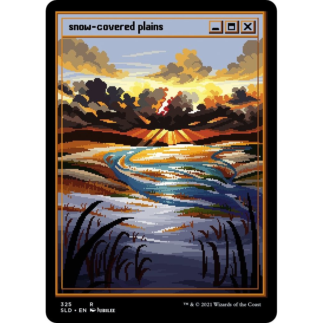 Image for Snow-Covered Plains (PixelSnowLands.jpg) (325) (SLD) - Magic: The Gathering