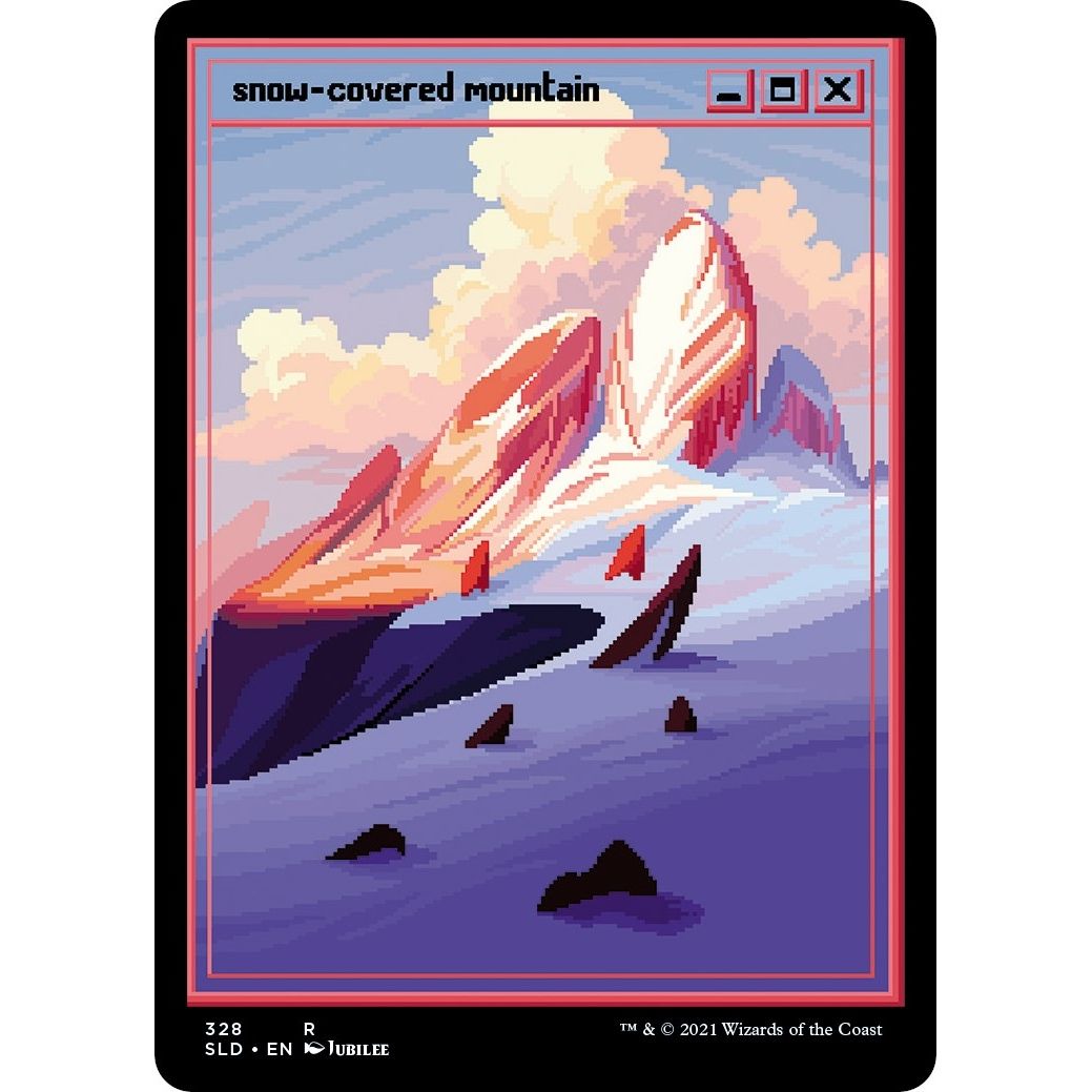 Image for Snow-Covered Mountain (PixelSnowLands.jpg) (328) (SLD) - Magic: The Gathering