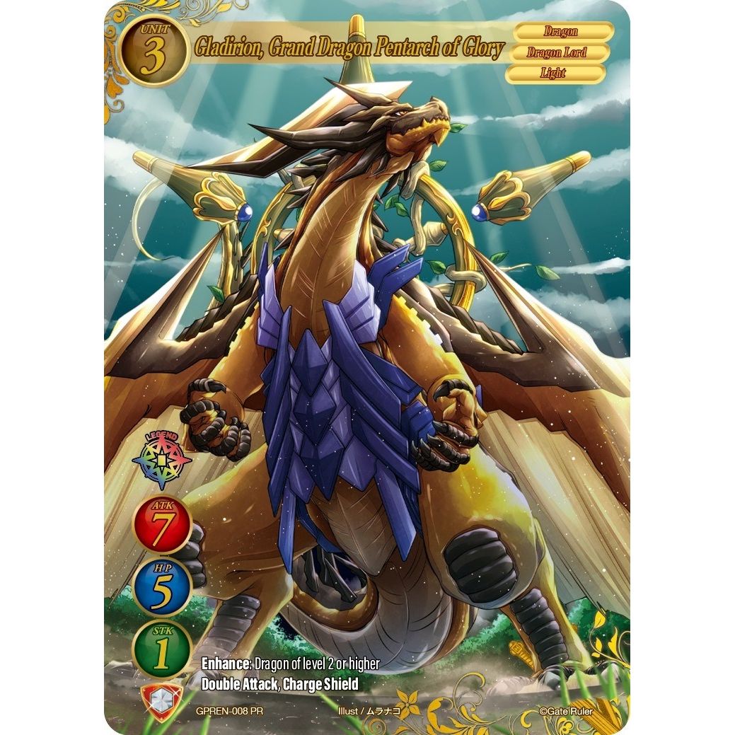 Image for Gladirion, Grand Dragon Pentarch of Glory (GPREN-008 PR) (GPR) - Gate Ruler