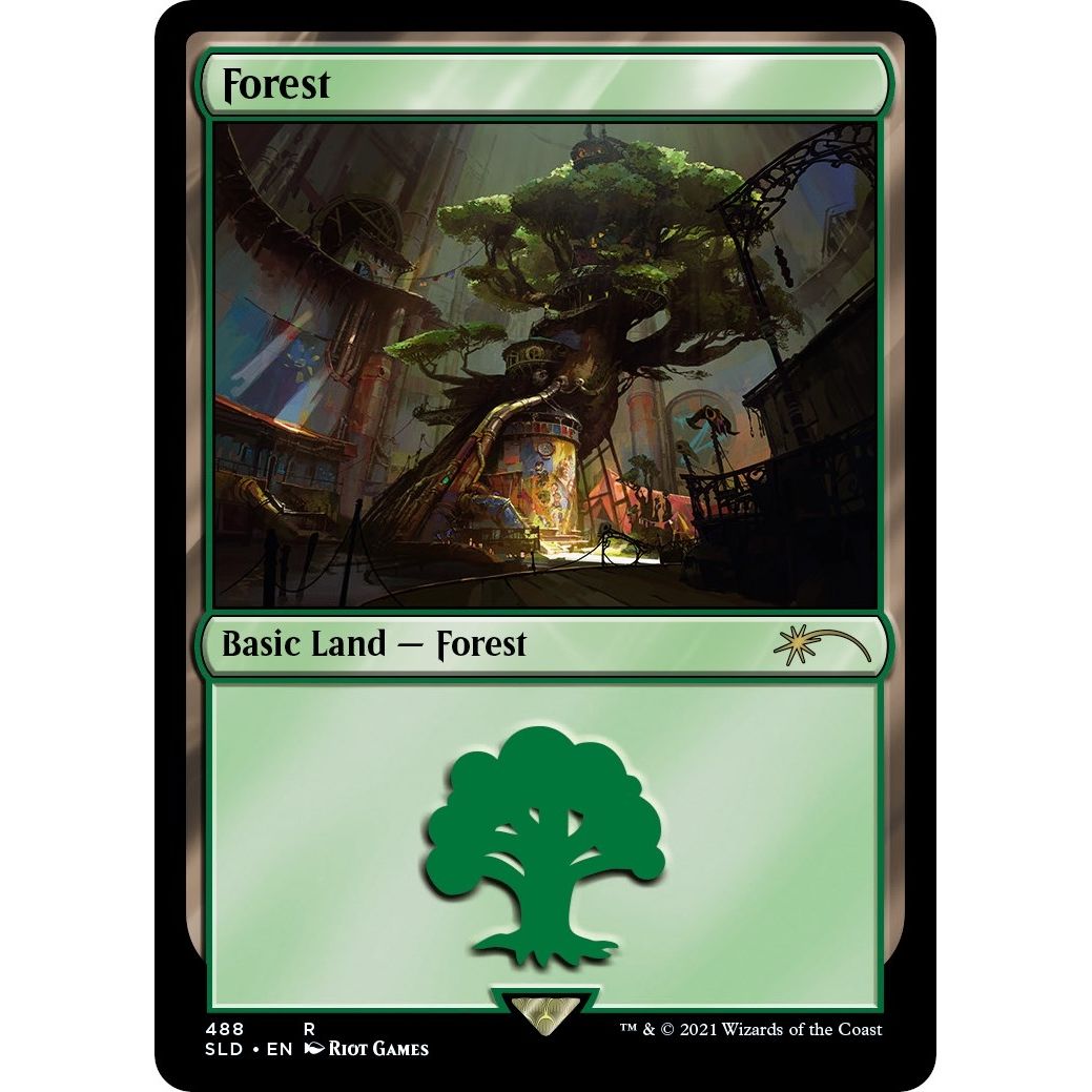 Image for Forest (Secret Lair x Arcane: Lands) (488) (SLD) - Magic: The Gathering