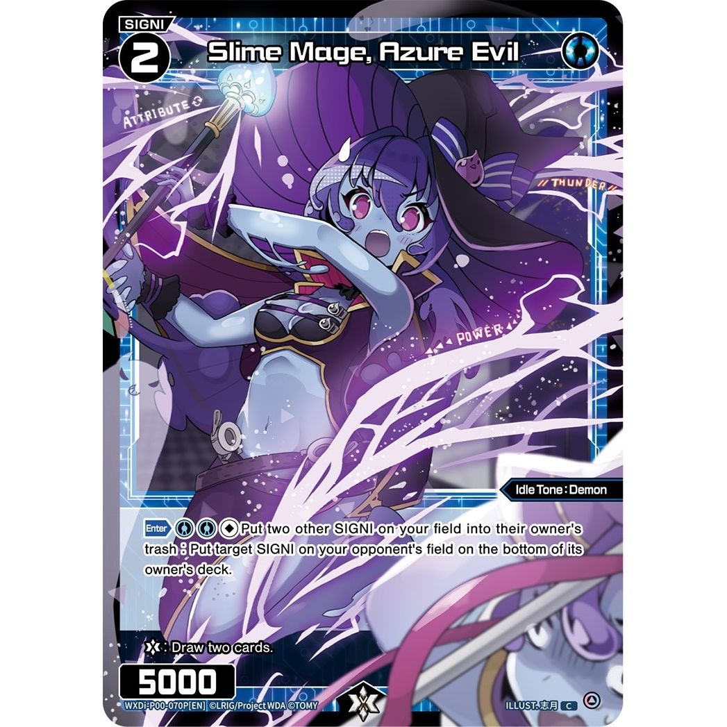 Image for Slime Mage, Azure Evil (Parallel Foil) (WXDi-P00-070P[EN]) (WXDi-P00) - WIXOSS