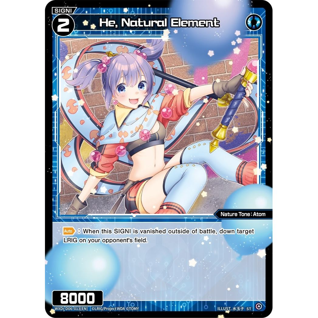 Image for He, Natural Element (WXDi-D06-013[EN]) (WXDi-D06) - WIXOSS