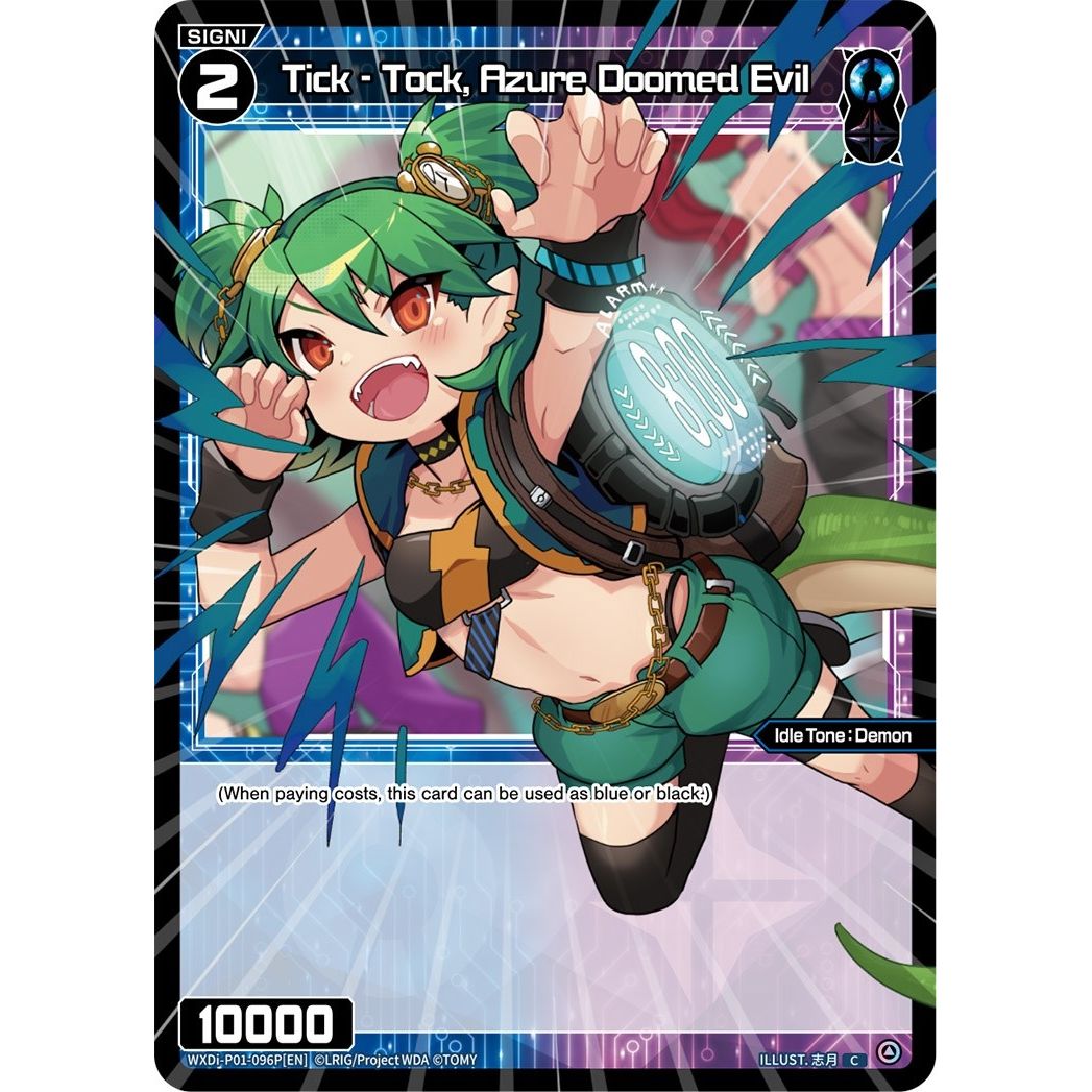 Image for Tick - Tock, Azure Doomed Evil (Parallel Foil) (WXDi-P01-096P[EN]) (WXDi-P01) - WIXOSS