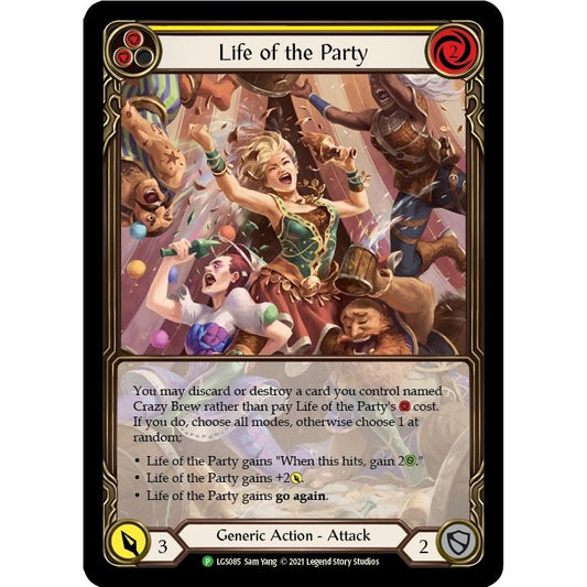 Image for Life of the Party (Yellow) - LGS085 (LGS085) (PR) - Flesh and Blood TCG