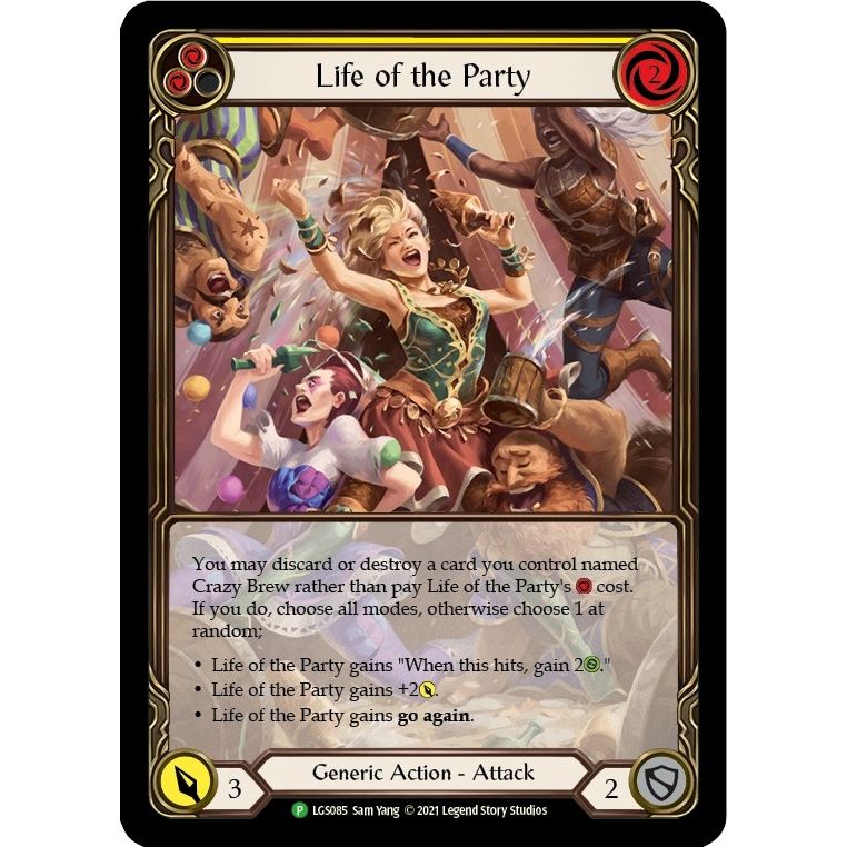 Image for Life of the Party (Yellow) - LGS085 (LGS085) (PR) - Flesh and Blood TCG