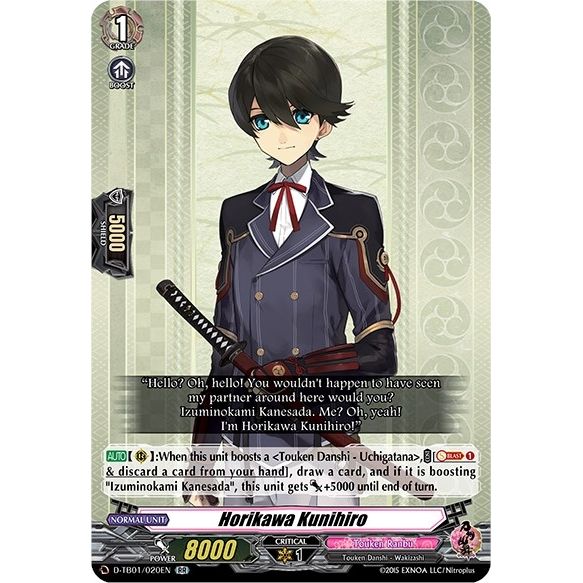 Image for Horikawa Kunihiro (D-TB01/020EN) (D-TB01) - Cardfight Vanguard
