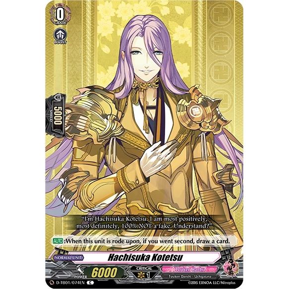 Image for Hachisuka Kotetsu (D-TB01/074EN) (D-TB01) - Cardfight Vanguard